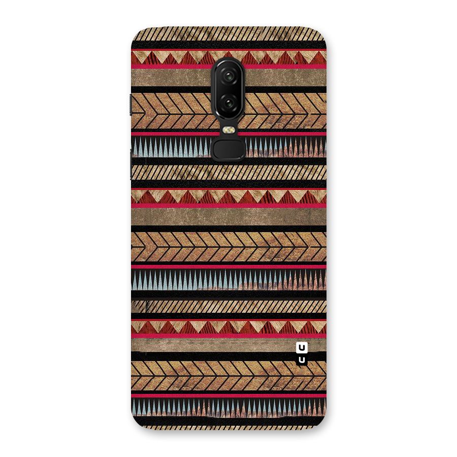 Red Indie Pattern Back Case for OnePlus 6