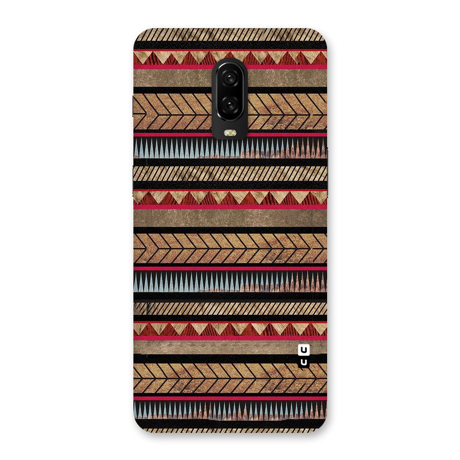 Red Indie Pattern Back Case for OnePlus 6T