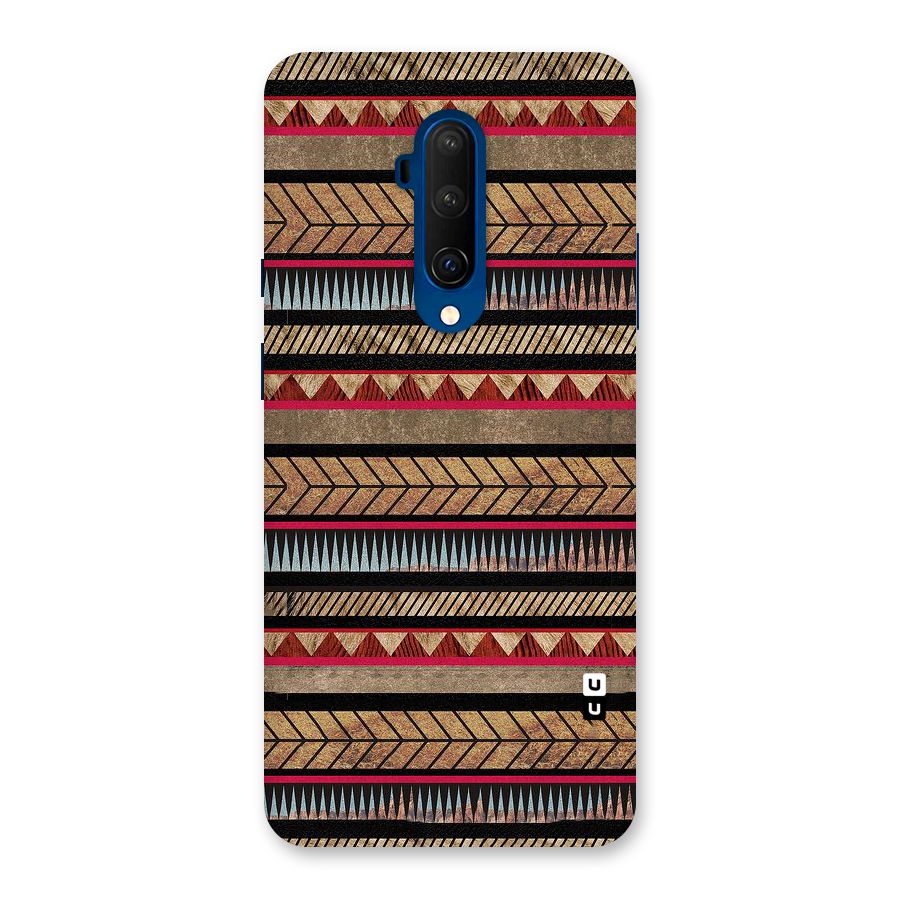 Red Indie Pattern Back Case for OnePlus 7T Pro