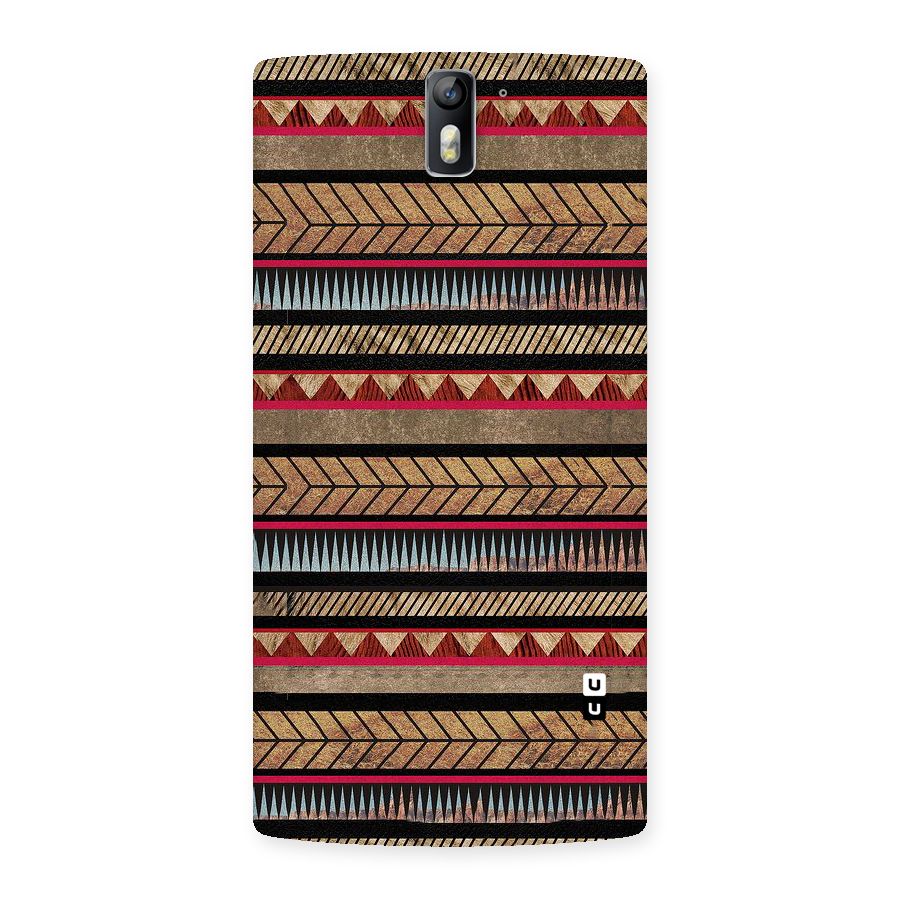 Red Indie Pattern Back Case for One Plus One