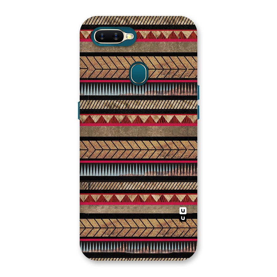 Red Indie Pattern Back Case for Oppo A11k