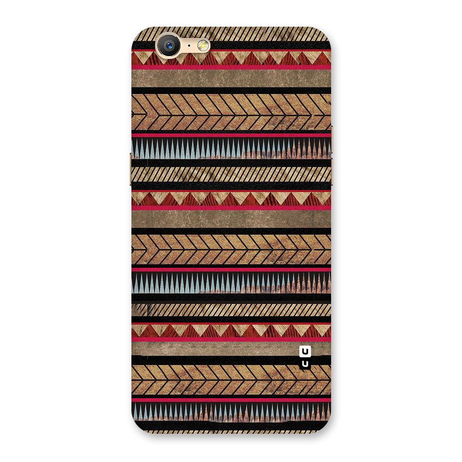 Red Indie Pattern Back Case for Oppo A57