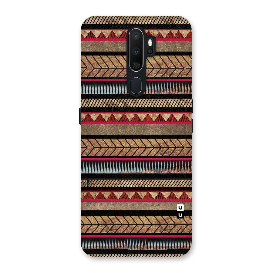 Red Indie Pattern Back Case for Oppo A5 (2020)