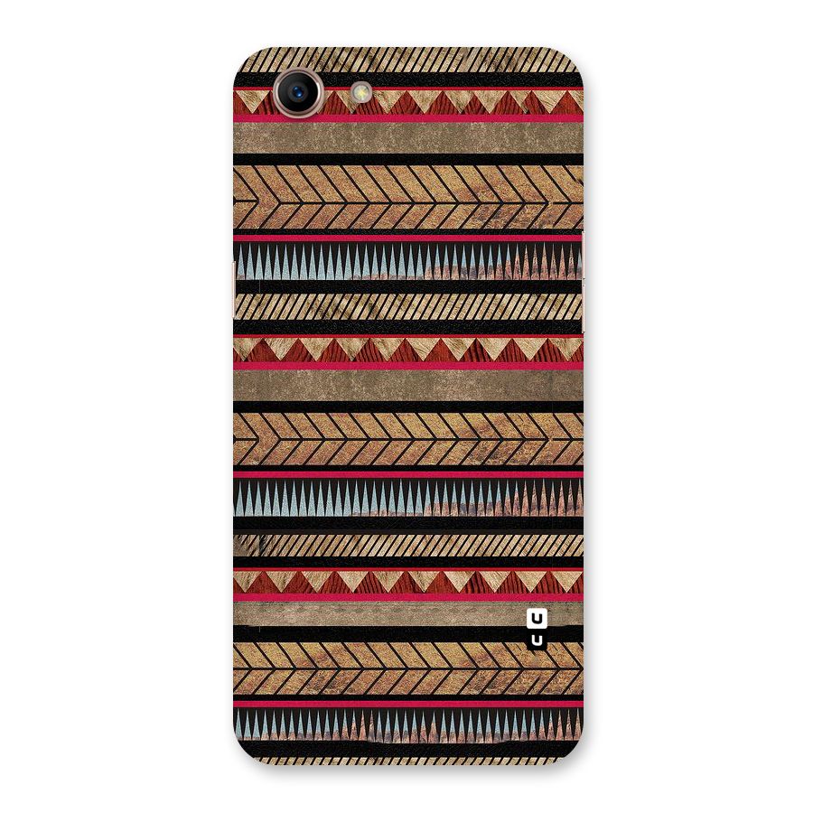 Red Indie Pattern Back Case for Oppo A83 (2018)