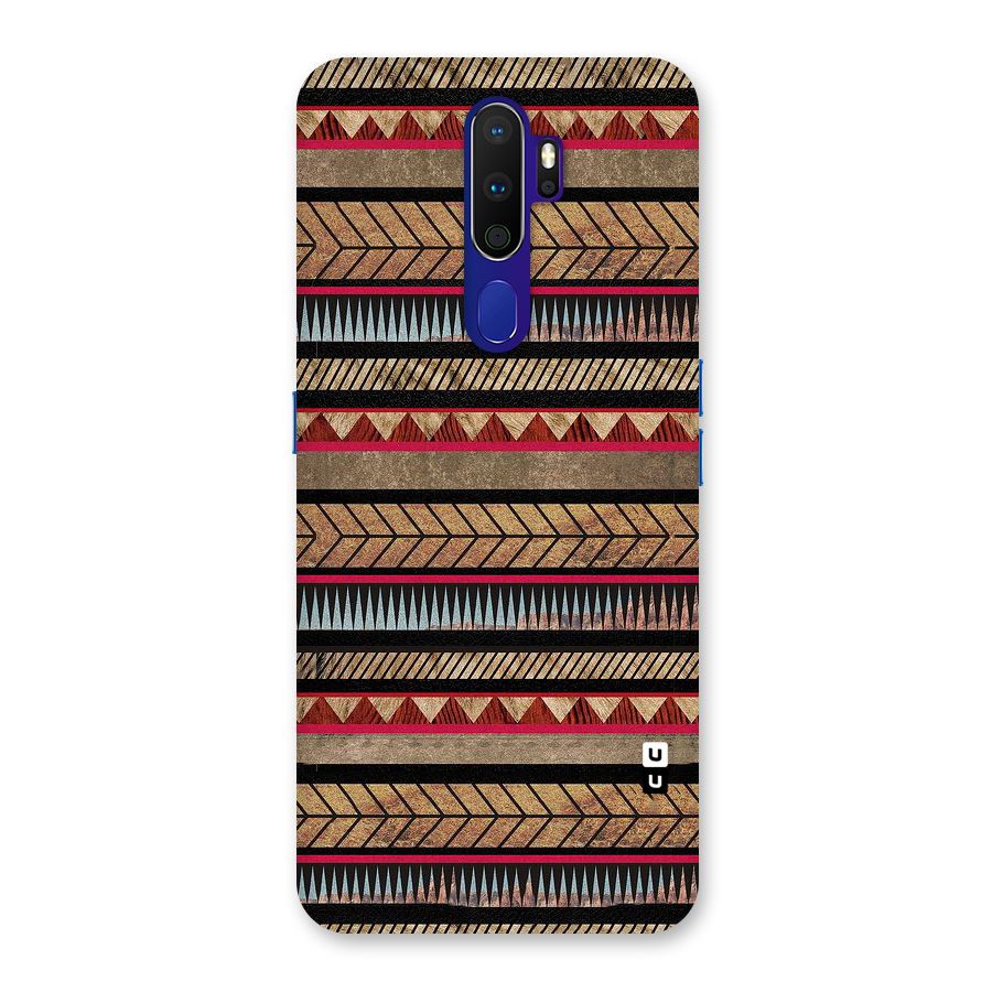Red Indie Pattern Back Case for Oppo A9 (2020)