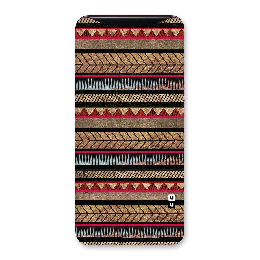 Red Indie Pattern Back Case for Oppo Find X