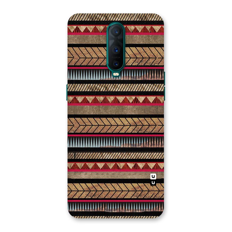 Red Indie Pattern Back Case for Oppo R17 Pro