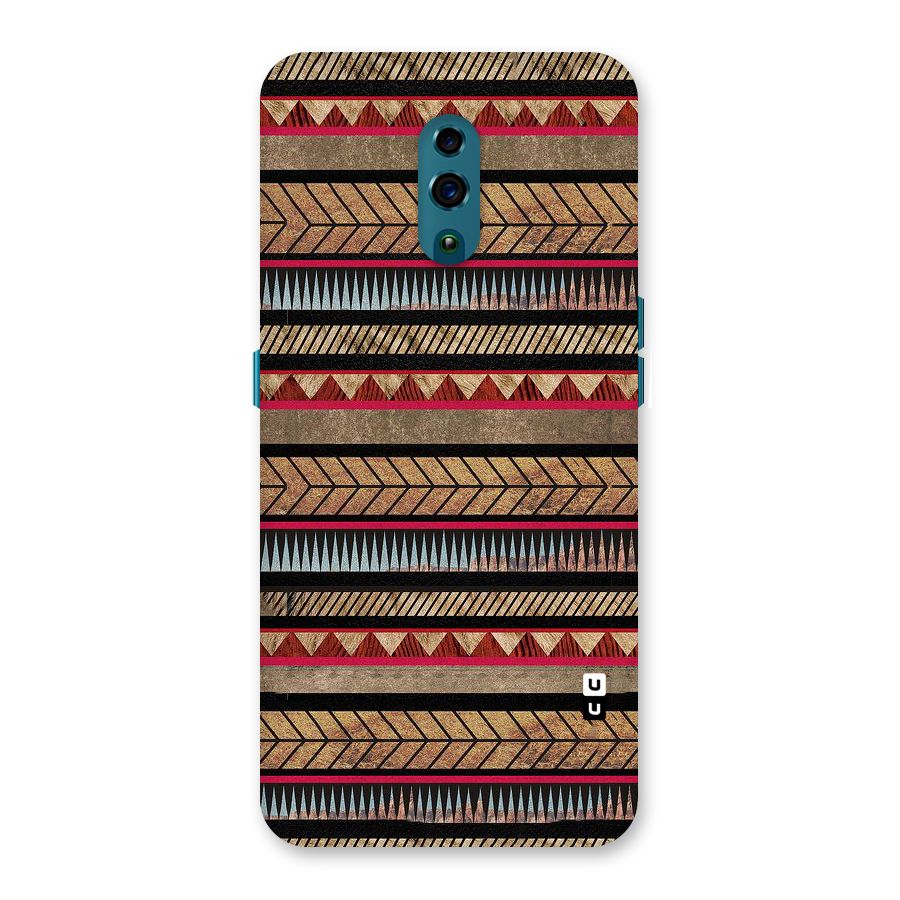 Red Indie Pattern Back Case for Oppo Reno