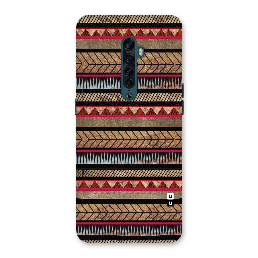 Red Indie Pattern Back Case for Oppo Reno2