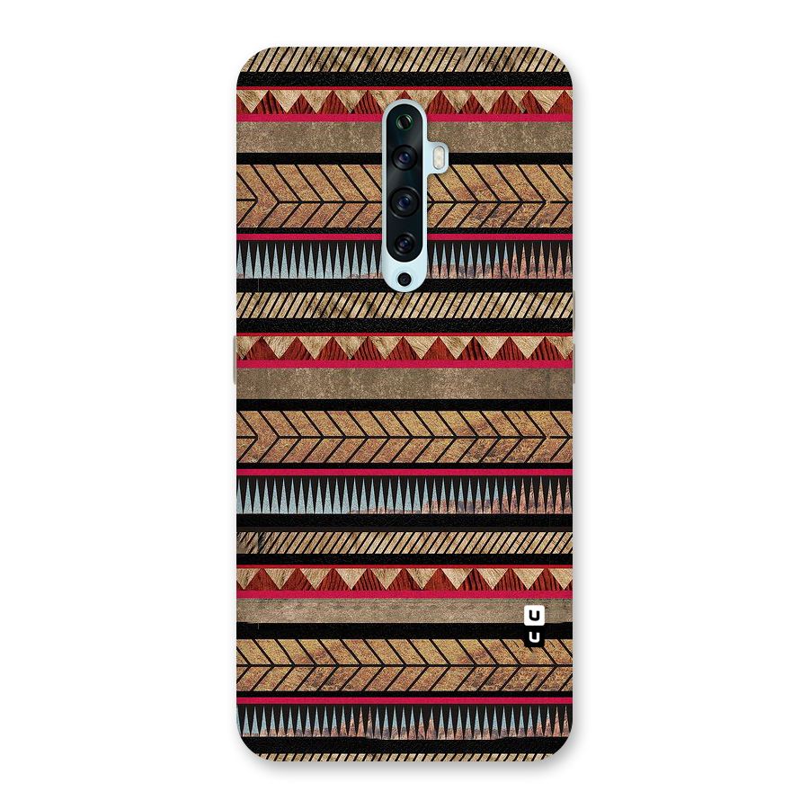 Red Indie Pattern Back Case for Oppo Reno2 F