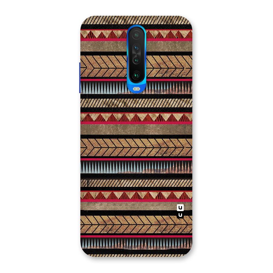 Red Indie Pattern Back Case for Poco X2