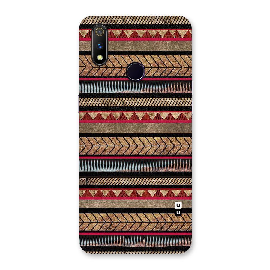 Red Indie Pattern Back Case for Realme 3 Pro