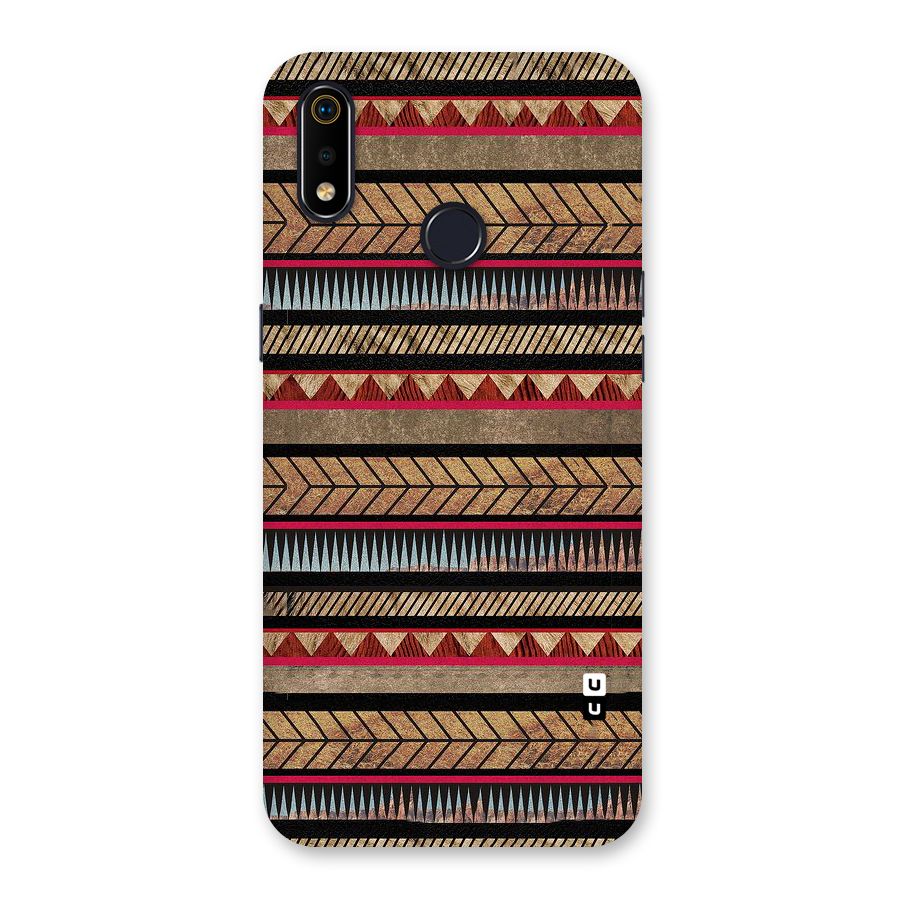 Red Indie Pattern Back Case for Realme 3i