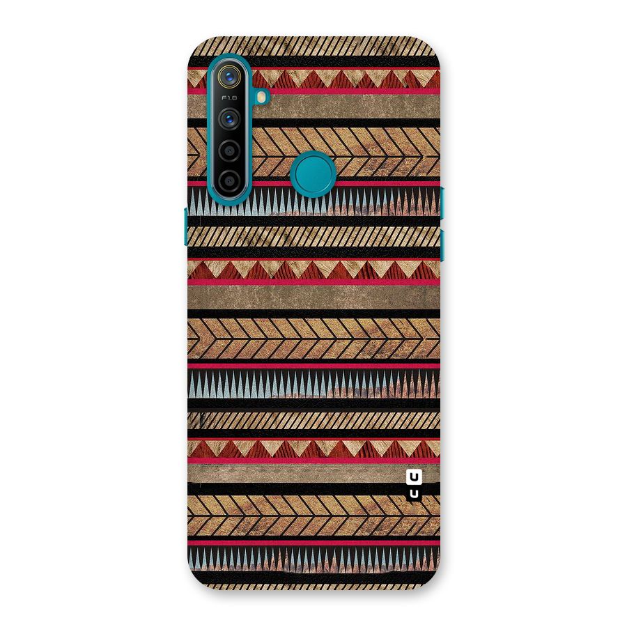 Red Indie Pattern Back Case for Realme 5i
