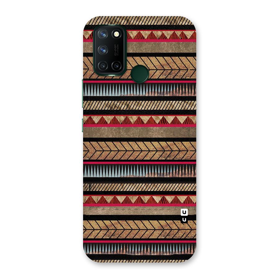 Red Indie Pattern Back Case for Realme 7i