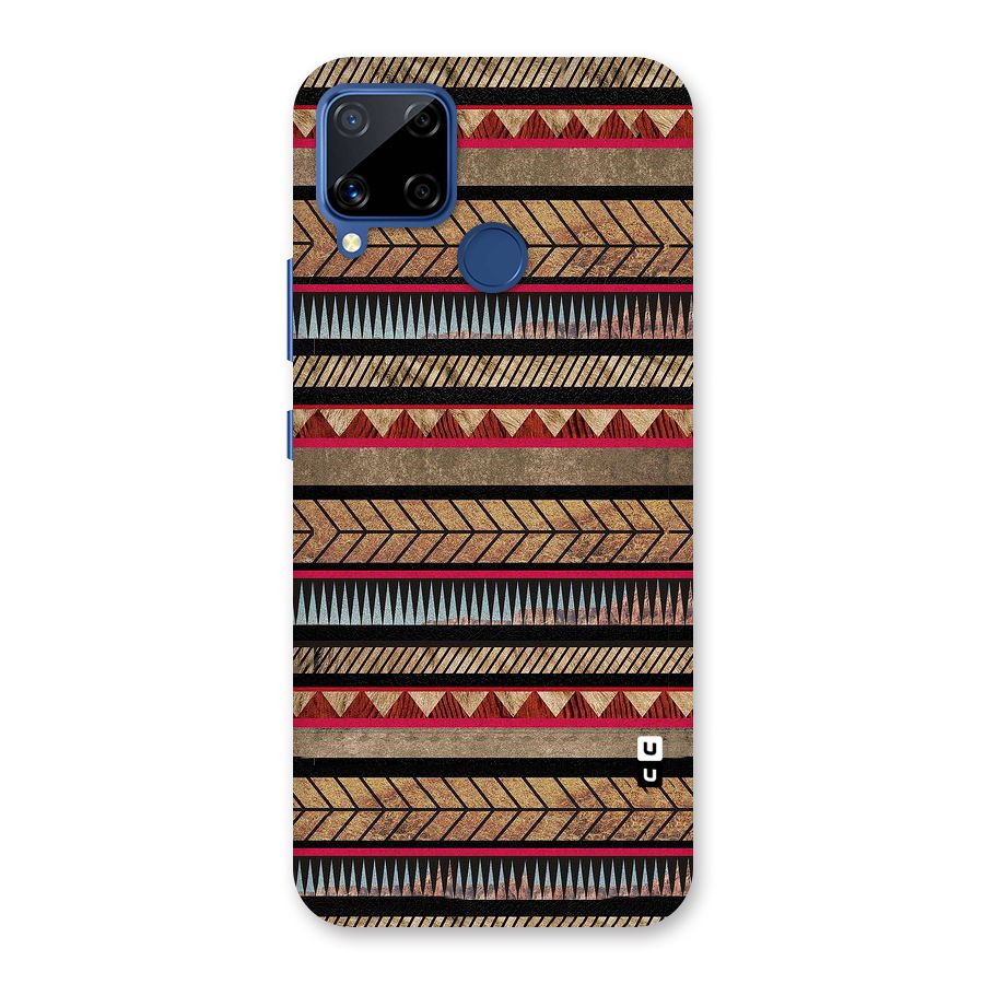Red Indie Pattern Back Case for Realme C12