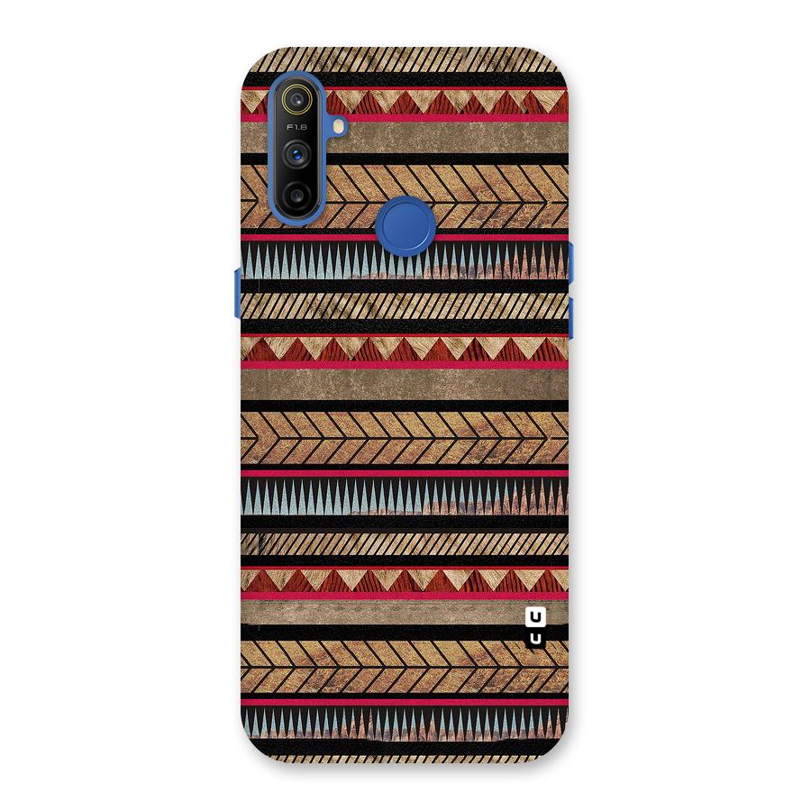 Red Indie Pattern Back Case for Realme Narzo 10A