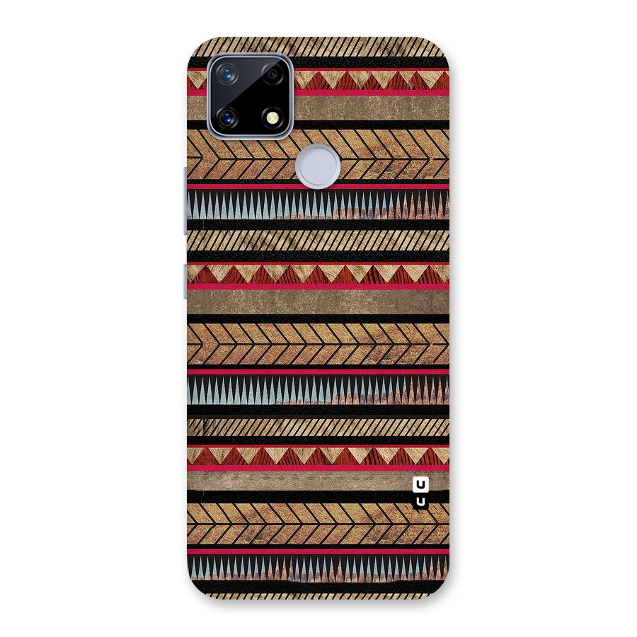 Red Indie Pattern Back Case for Realme Narzo 20