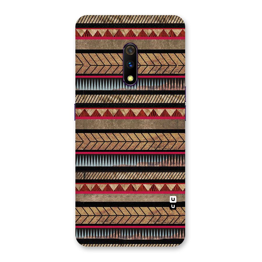 Red Indie Pattern Back Case for Realme X