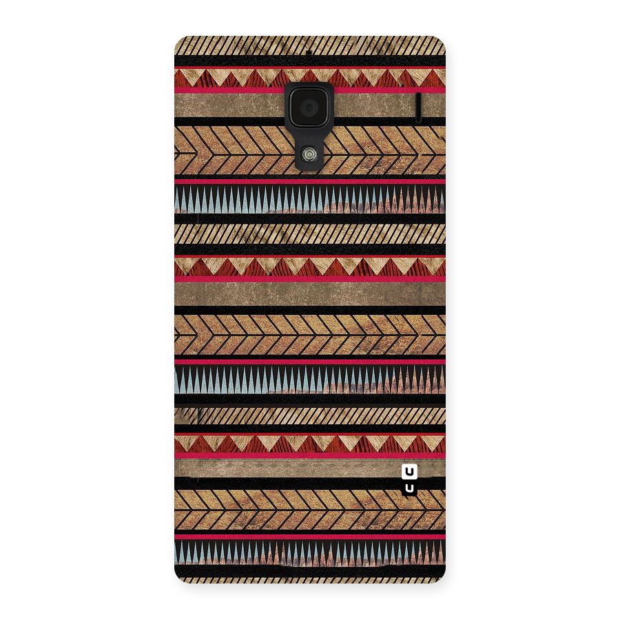 Red Indie Pattern Back Case for Redmi 1S
