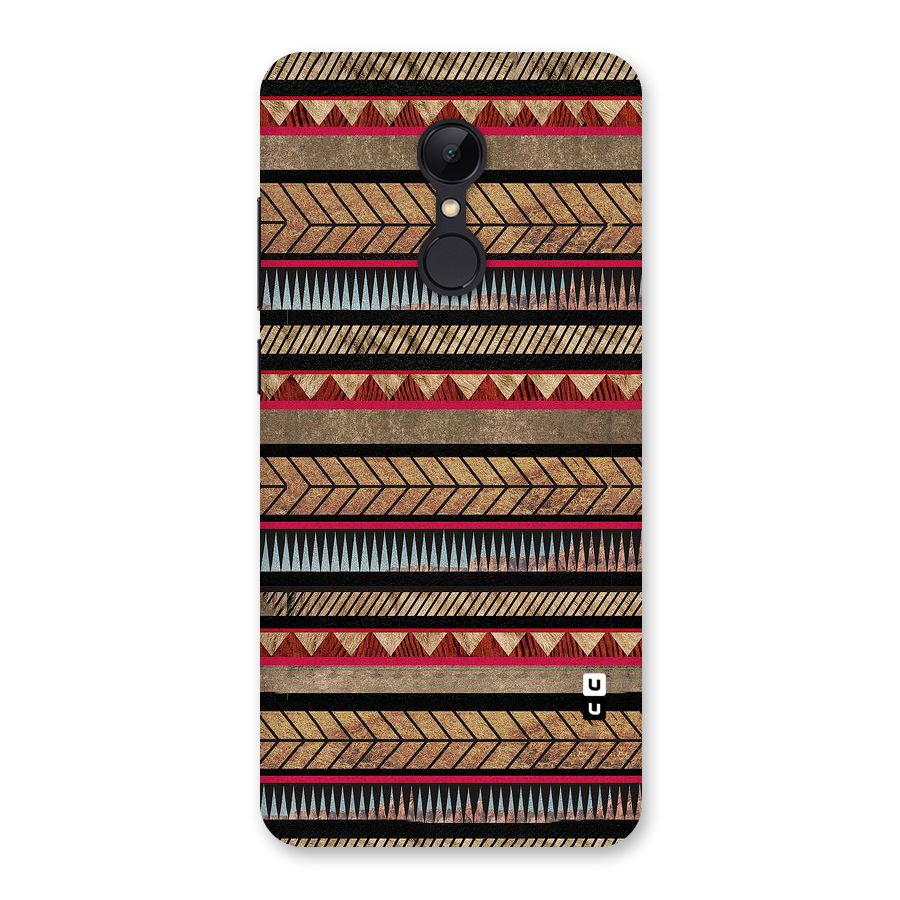 Red Indie Pattern Back Case for Redmi 5