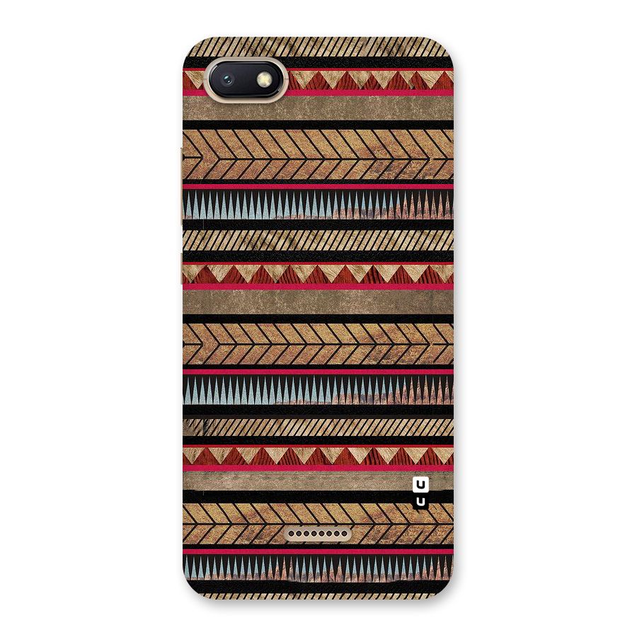Red Indie Pattern Back Case for Redmi 6A