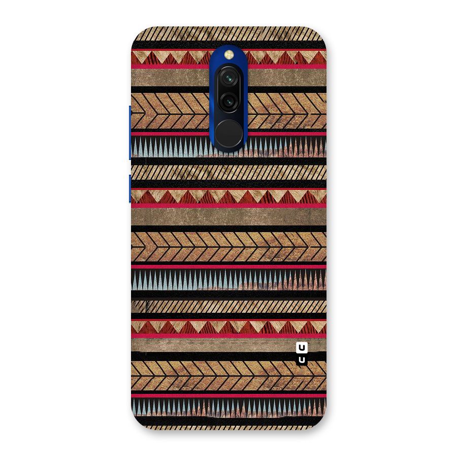 Red Indie Pattern Back Case for Redmi 8
