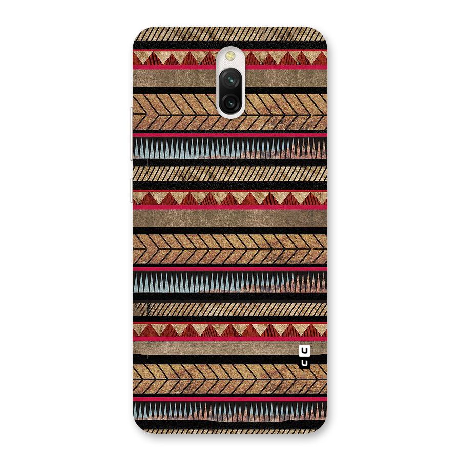 Red Indie Pattern Back Case for Redmi 8A Dual