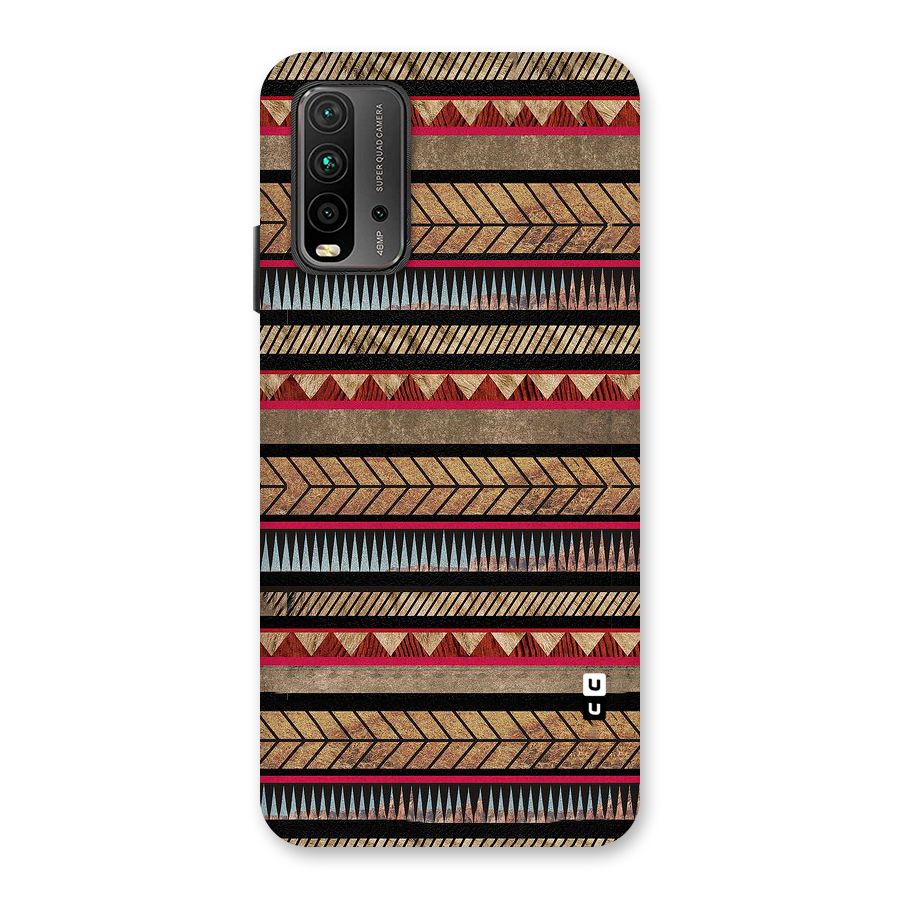 Red Indie Pattern Back Case for Redmi 9 Power