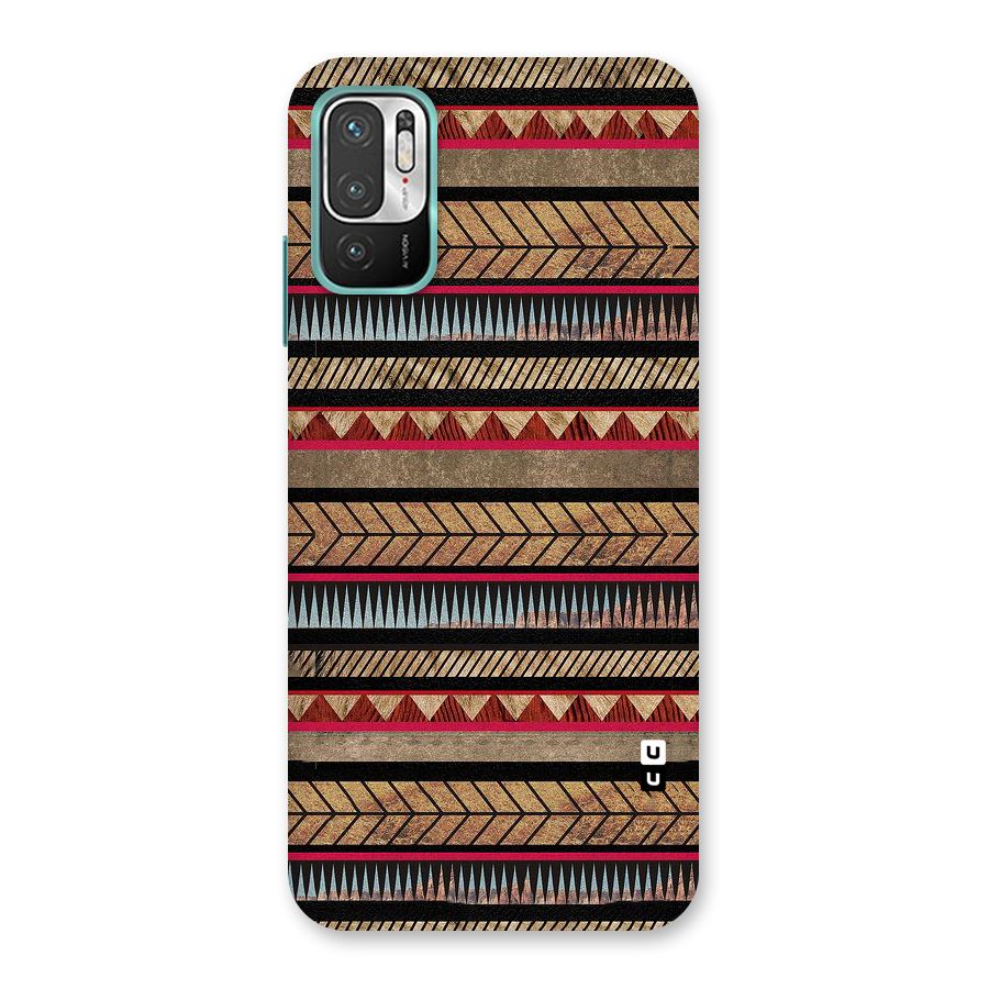 Red Indie Pattern Back Case for Redmi Note 10T 5G