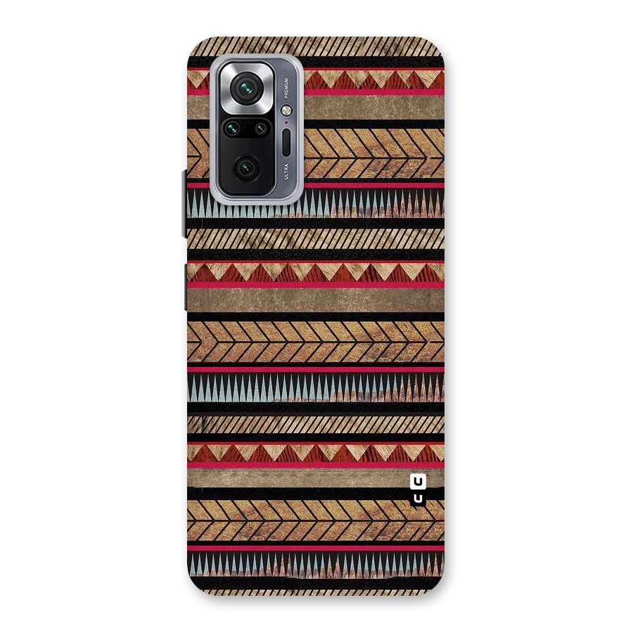 Red Indie Pattern Back Case for Redmi Note 10 Pro