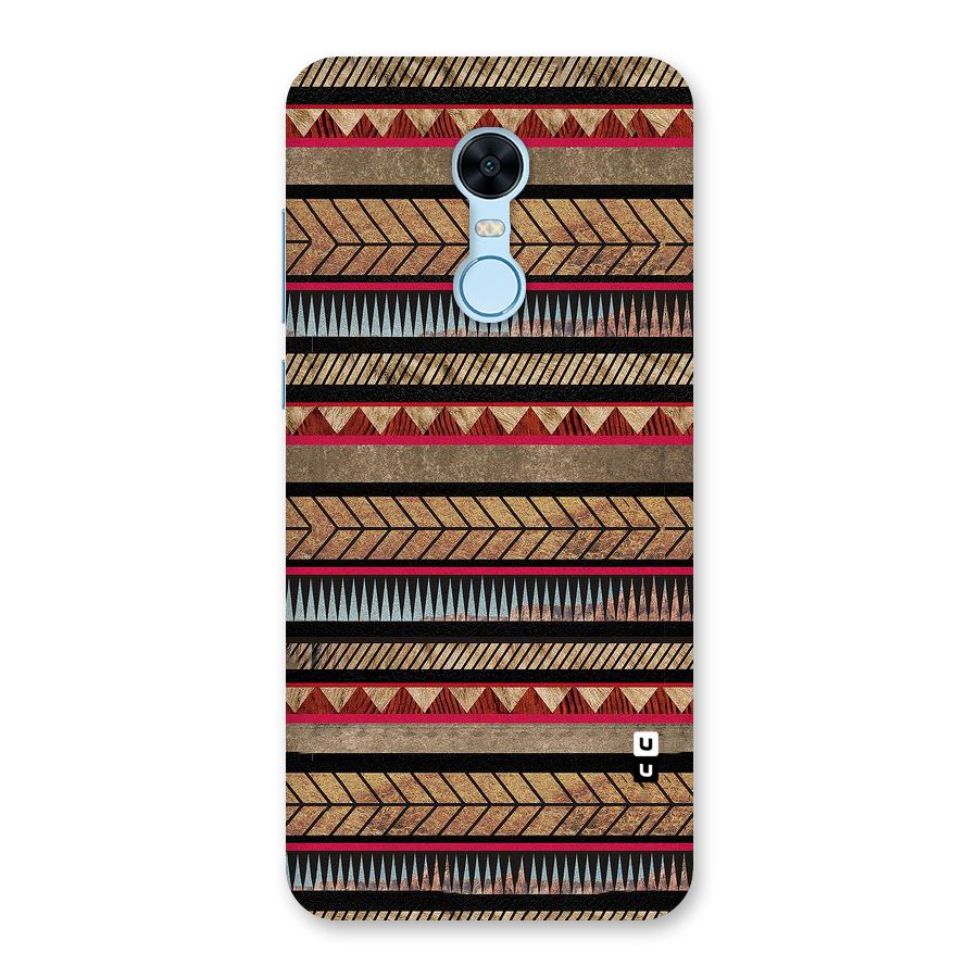 Red Indie Pattern Back Case for Redmi Note 5