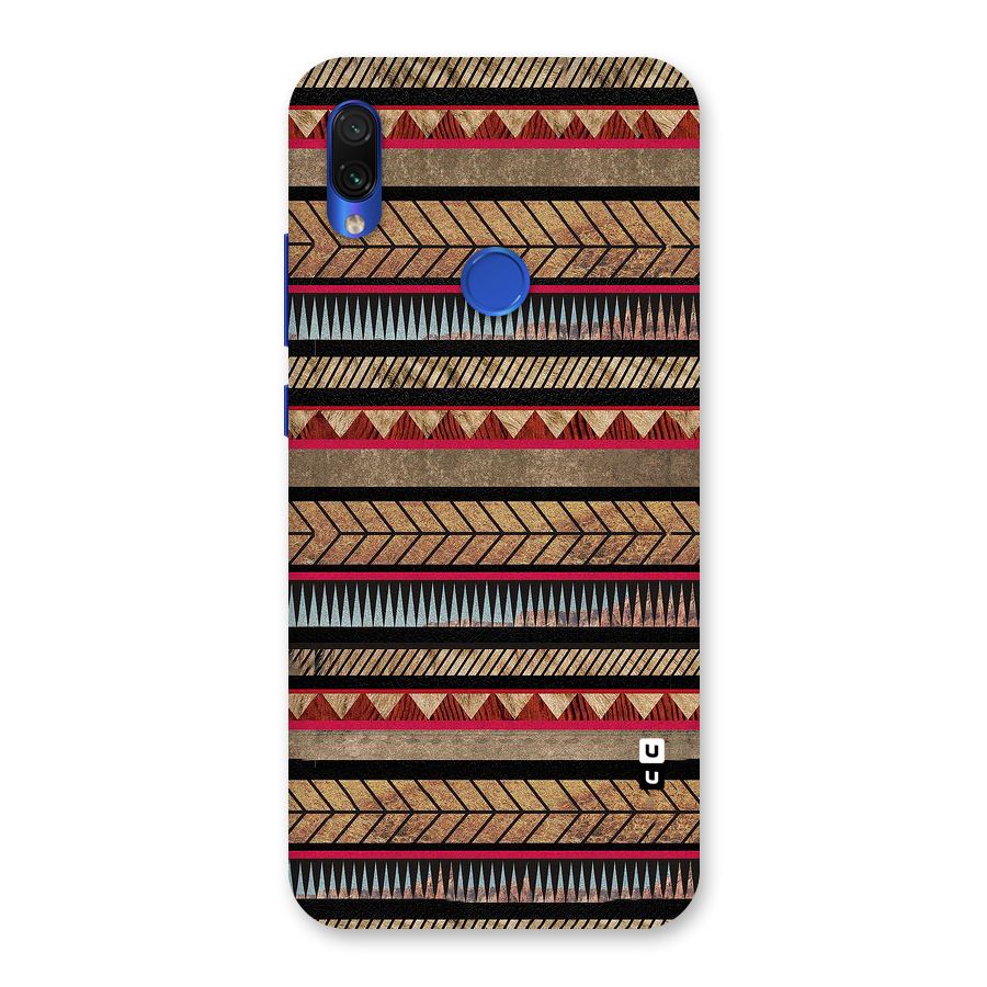 Red Indie Pattern Back Case for Redmi Note 7S