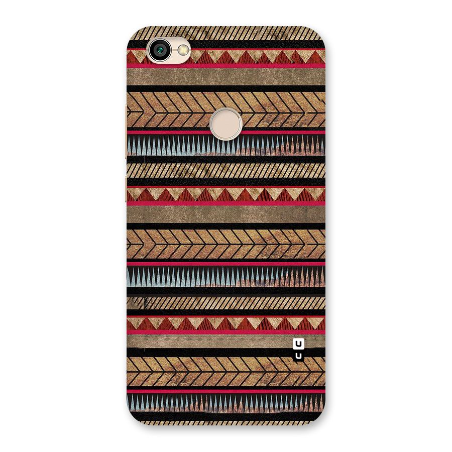 Red Indie Pattern Back Case for Redmi Y1 2017