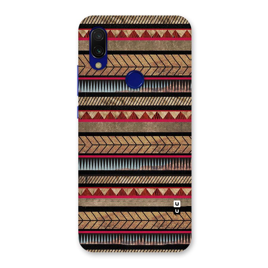 Red Indie Pattern Back Case for Redmi Y3