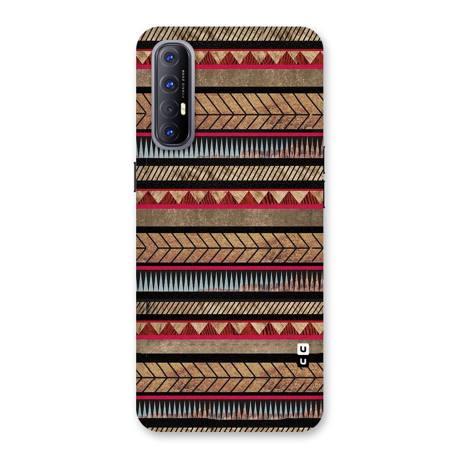 Red Indie Pattern Back Case for Reno3 Pro