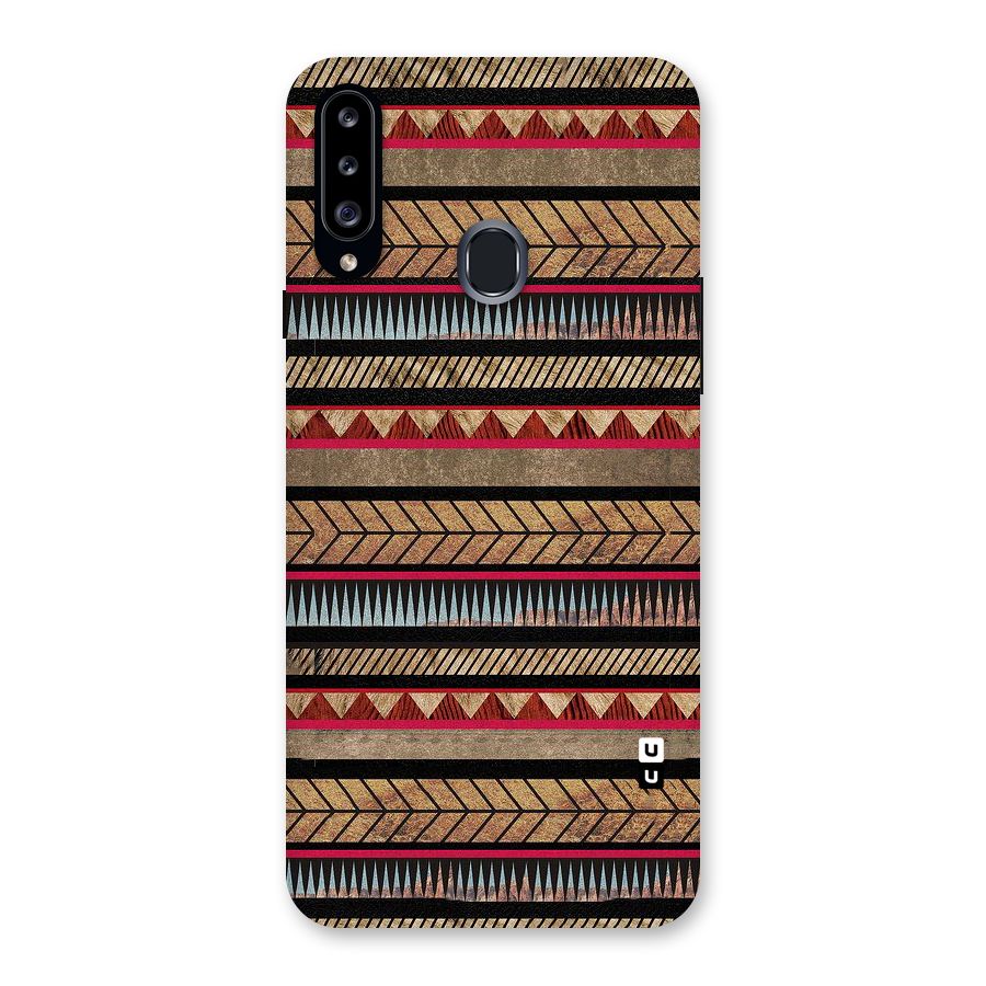 Red Indie Pattern Back Case for Samsung Galaxy A20s