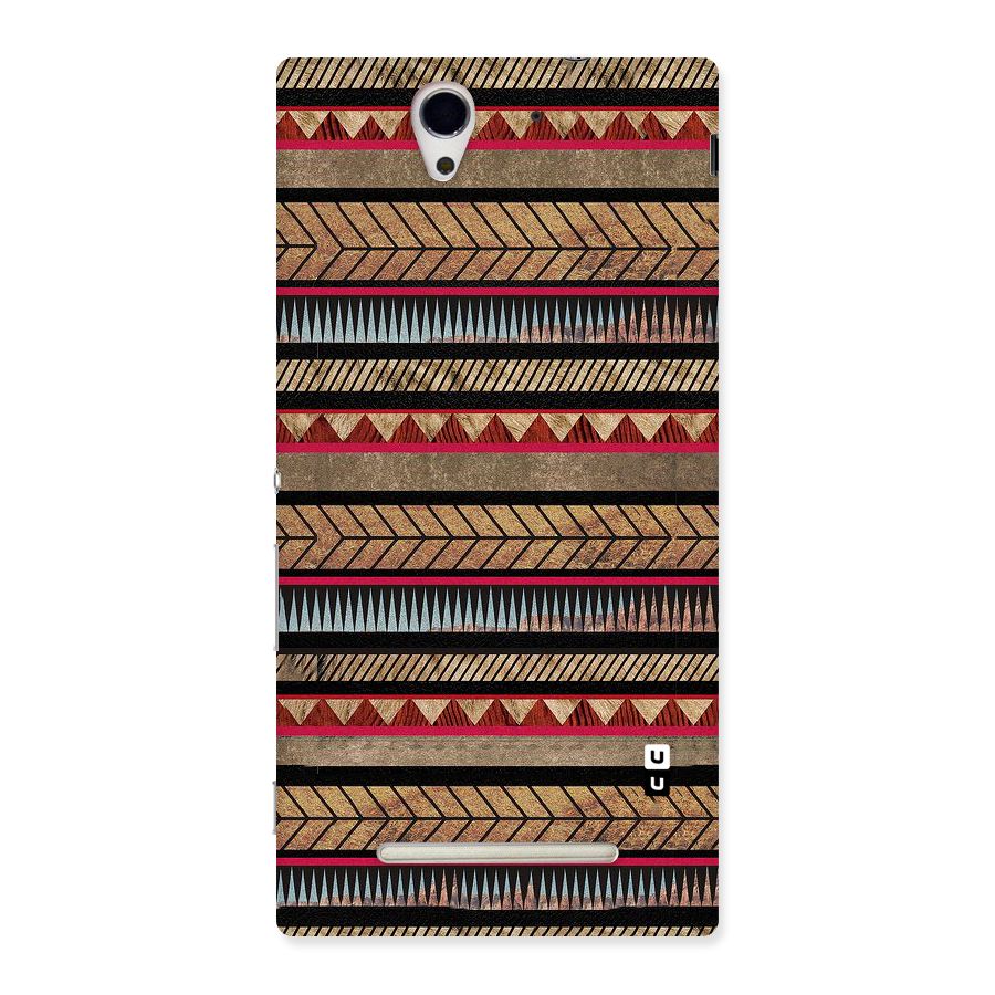 Red Indie Pattern Back Case for Sony Xperia C3
