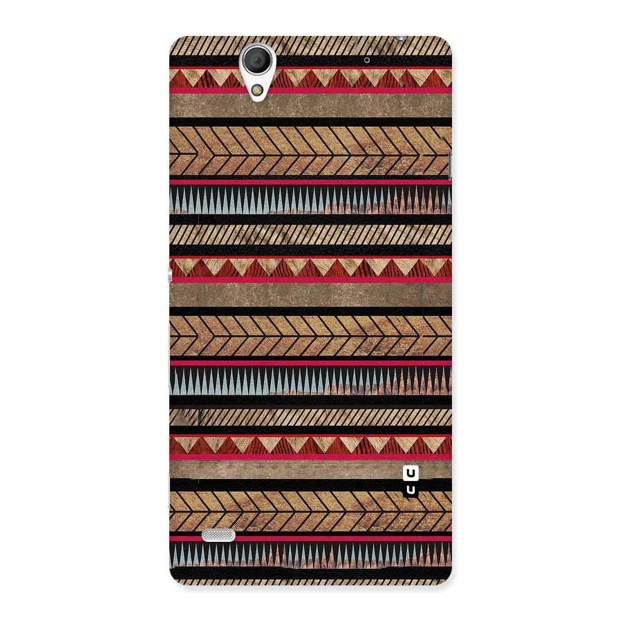 Red Indie Pattern Back Case for Sony Xperia C4