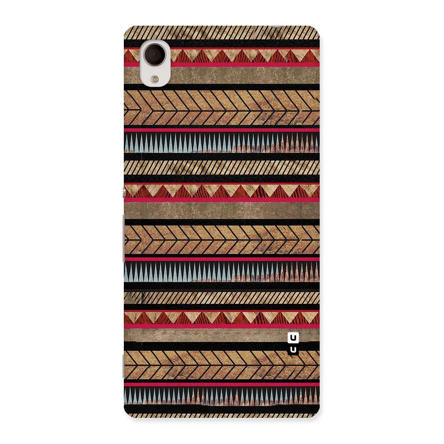 Red Indie Pattern Back Case for Sony Xperia M4