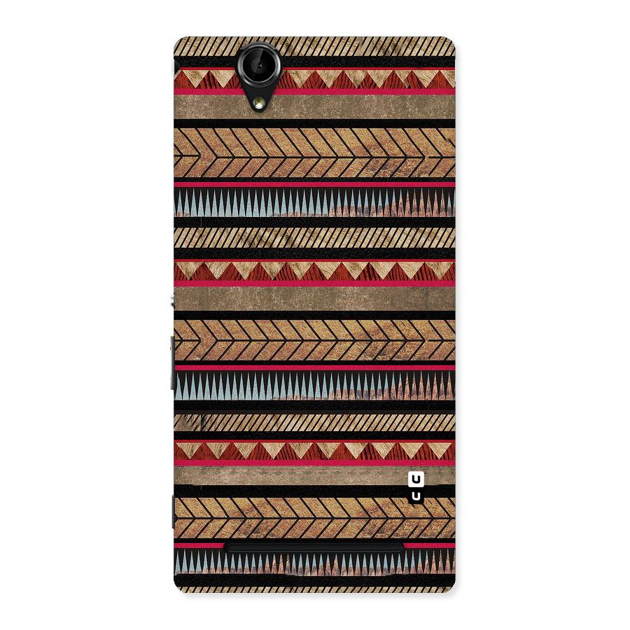 Red Indie Pattern Back Case for Sony Xperia T2