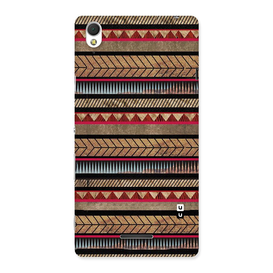 Red Indie Pattern Back Case for Sony Xperia T3