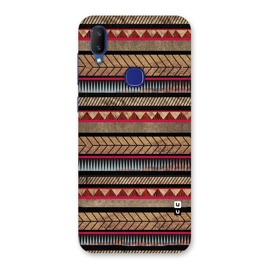 Red Indie Pattern Back Case for Vivo V11