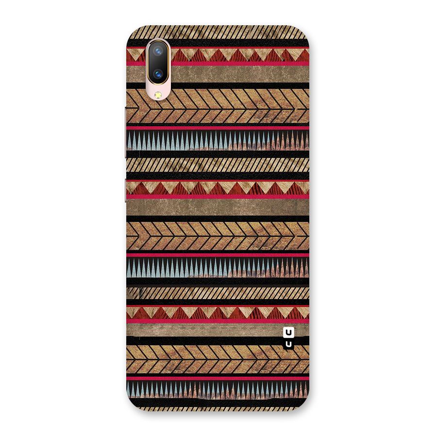 Red Indie Pattern Back Case for Vivo V11 Pro
