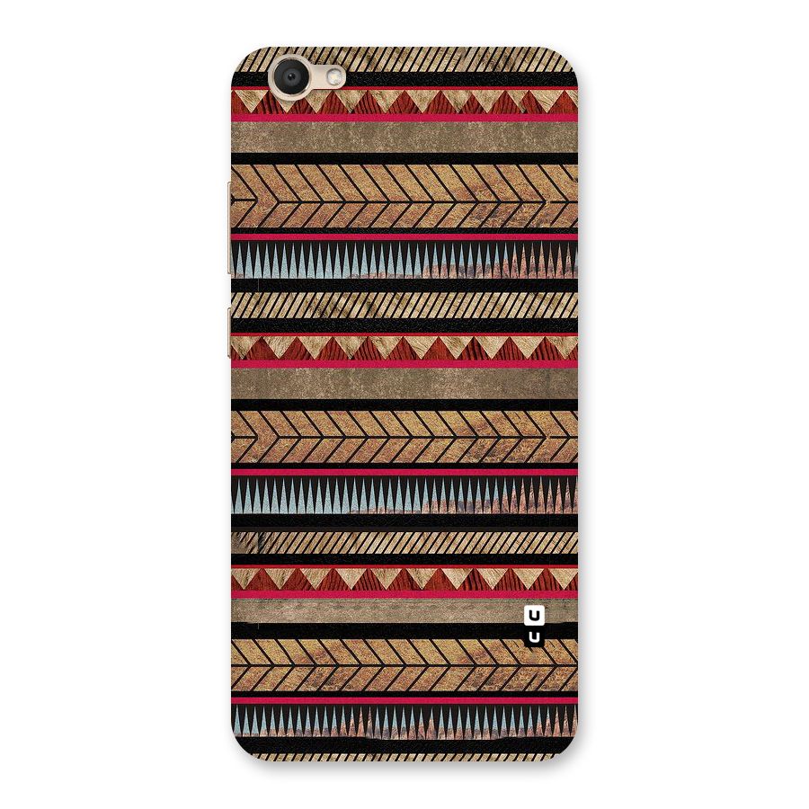 Red Indie Pattern Back Case for Vivo V5