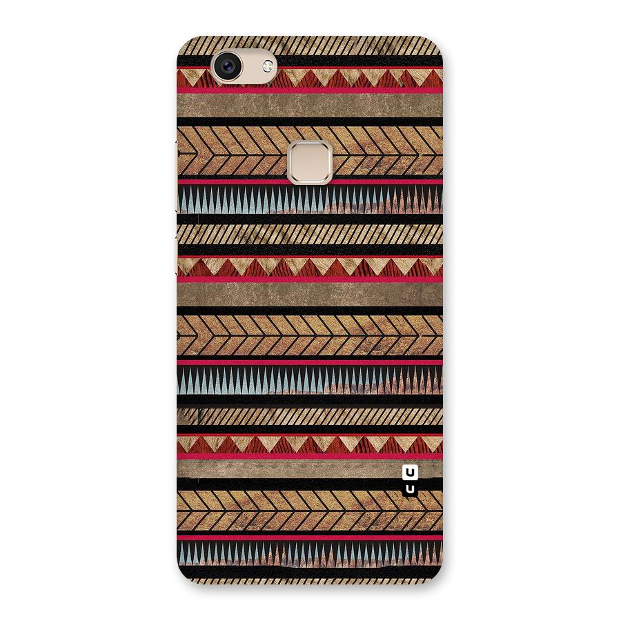 Red Indie Pattern Back Case for Vivo V7