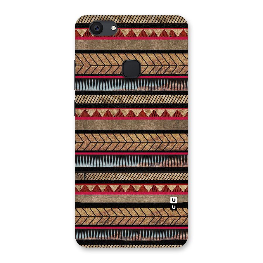 Red Indie Pattern Back Case for Vivo V7 Plus