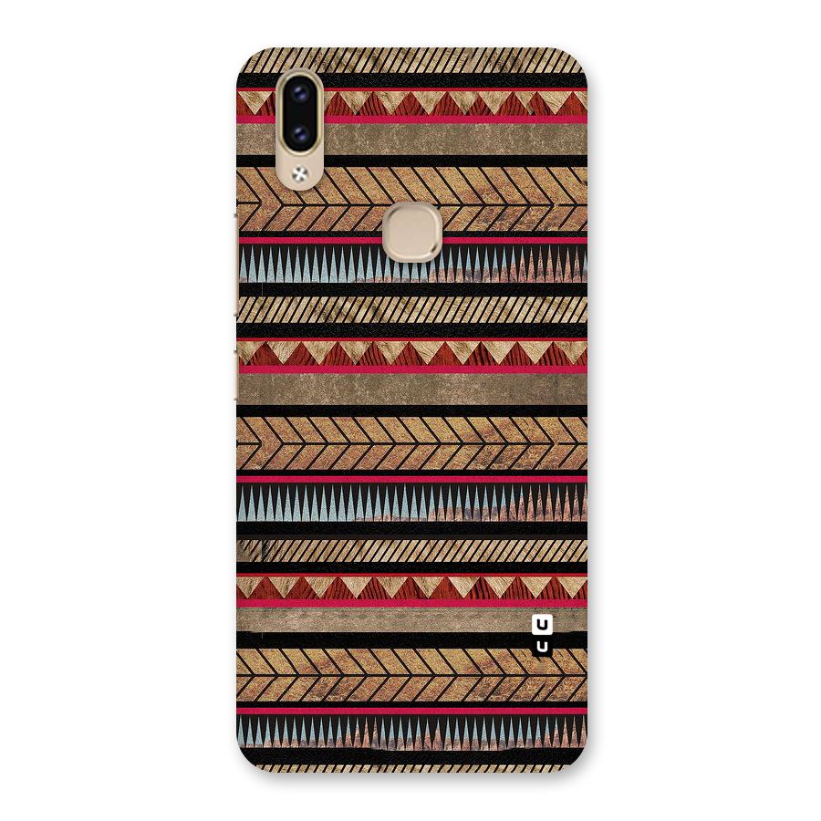 Red Indie Pattern Back Case for Vivo V9