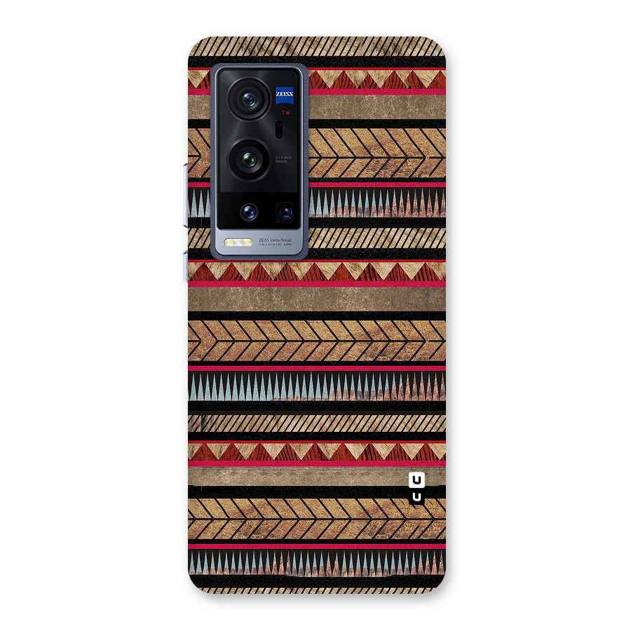 Red Indie Pattern Back Case for Vivo X60 Pro Plus