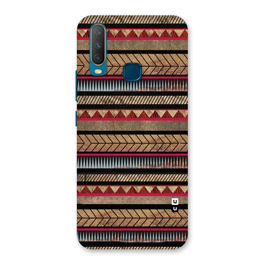 Red Indie Pattern Back Case for Vivo Y15